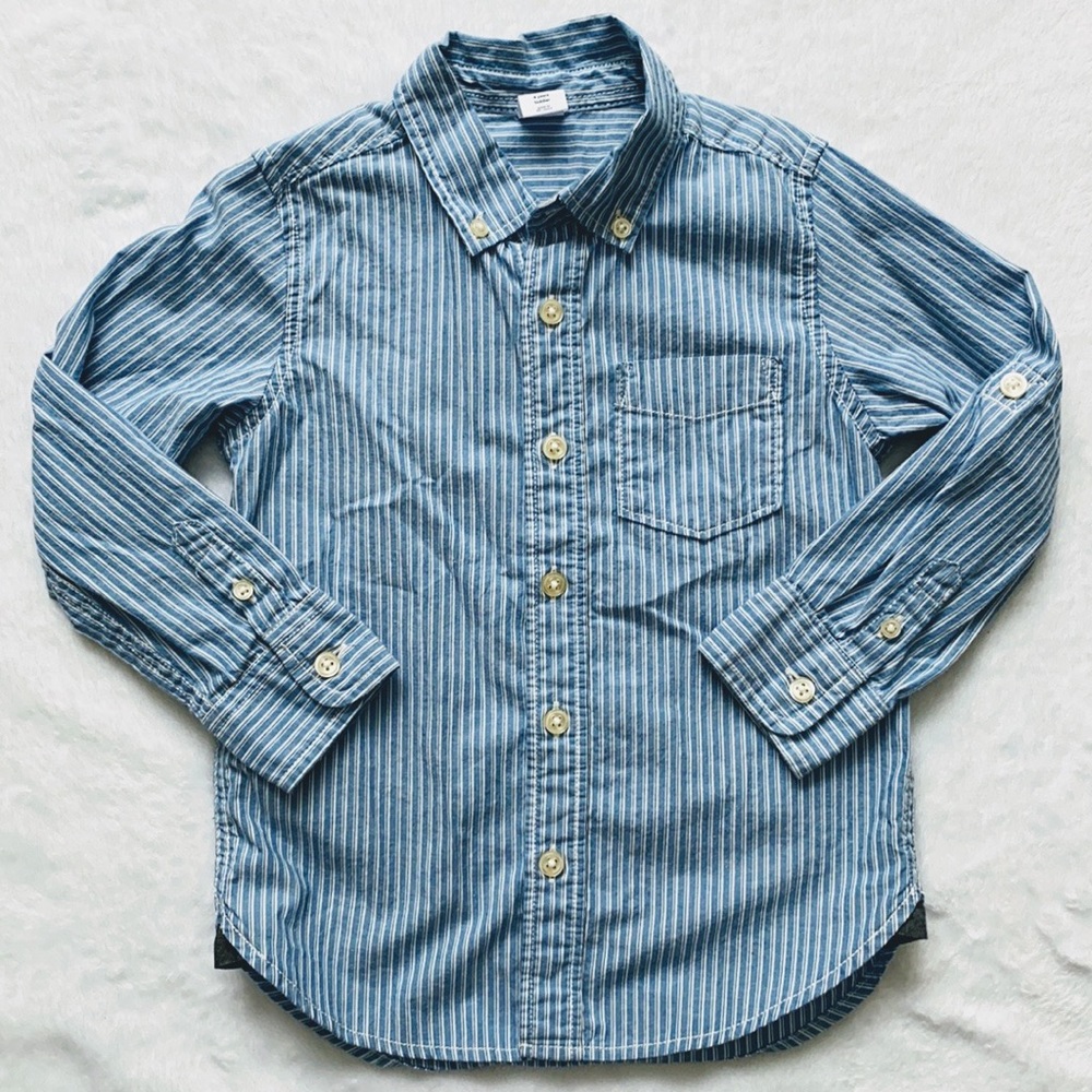 Striped Poplin Button Down